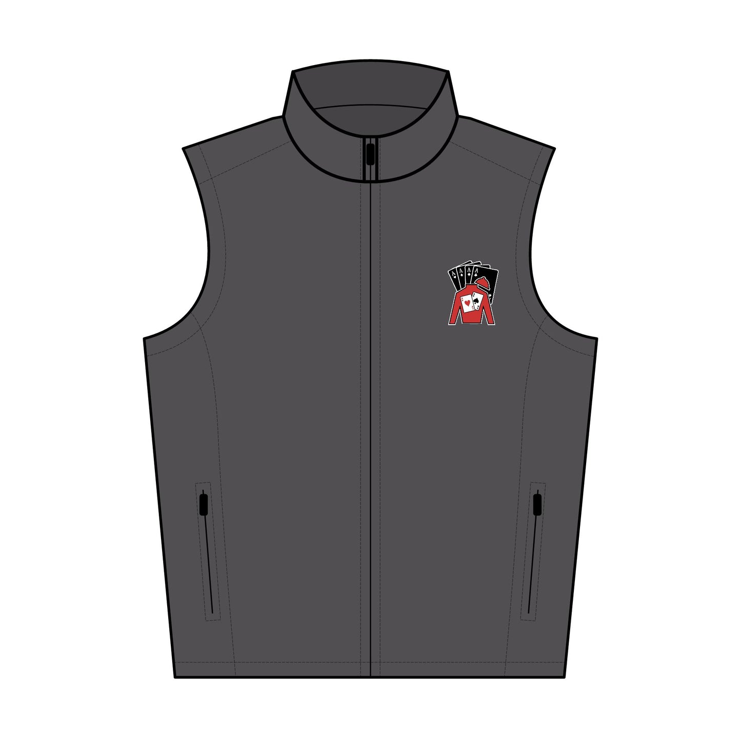 Port Authority® Men's Core Soft Shell Vest (Embroidery) - Black Cards behind silks logo