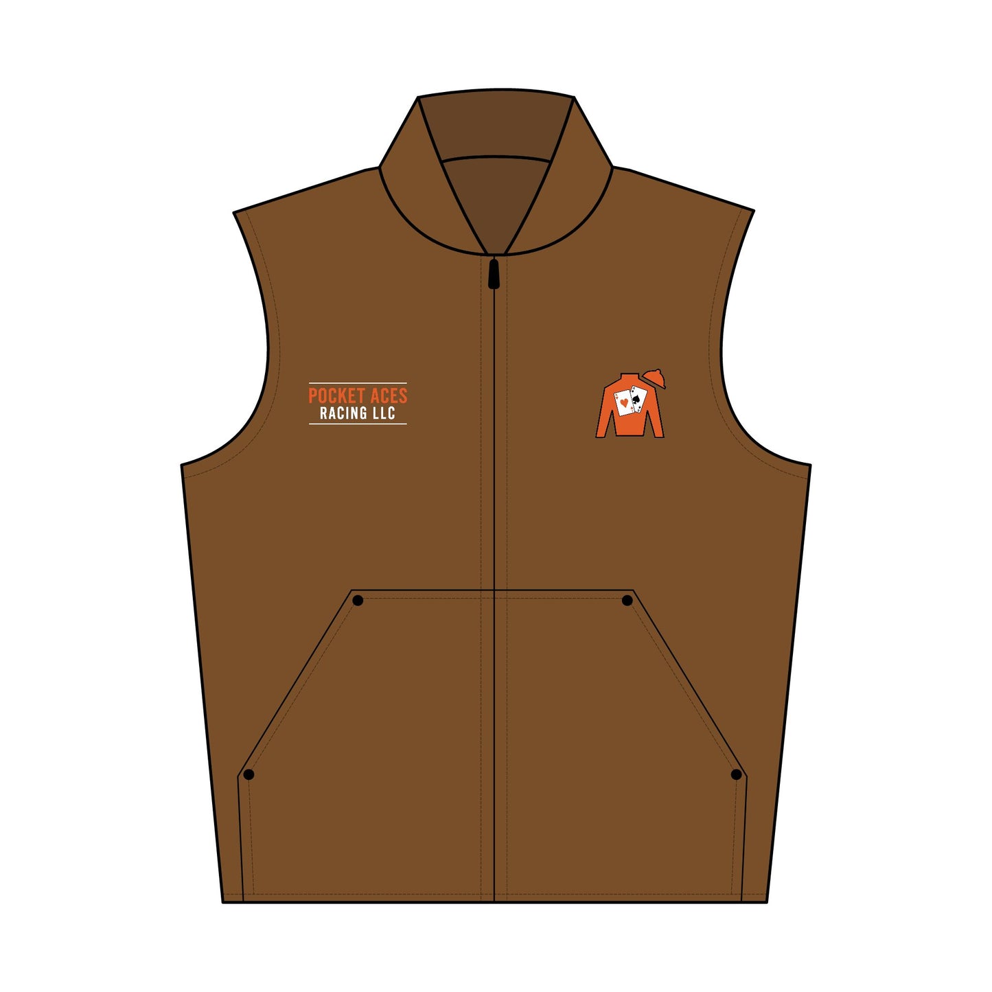 CornerStone® Unisex Washed Duck Cloth Vest (Embroidery) - Silks logo + Winner's Circle Sans