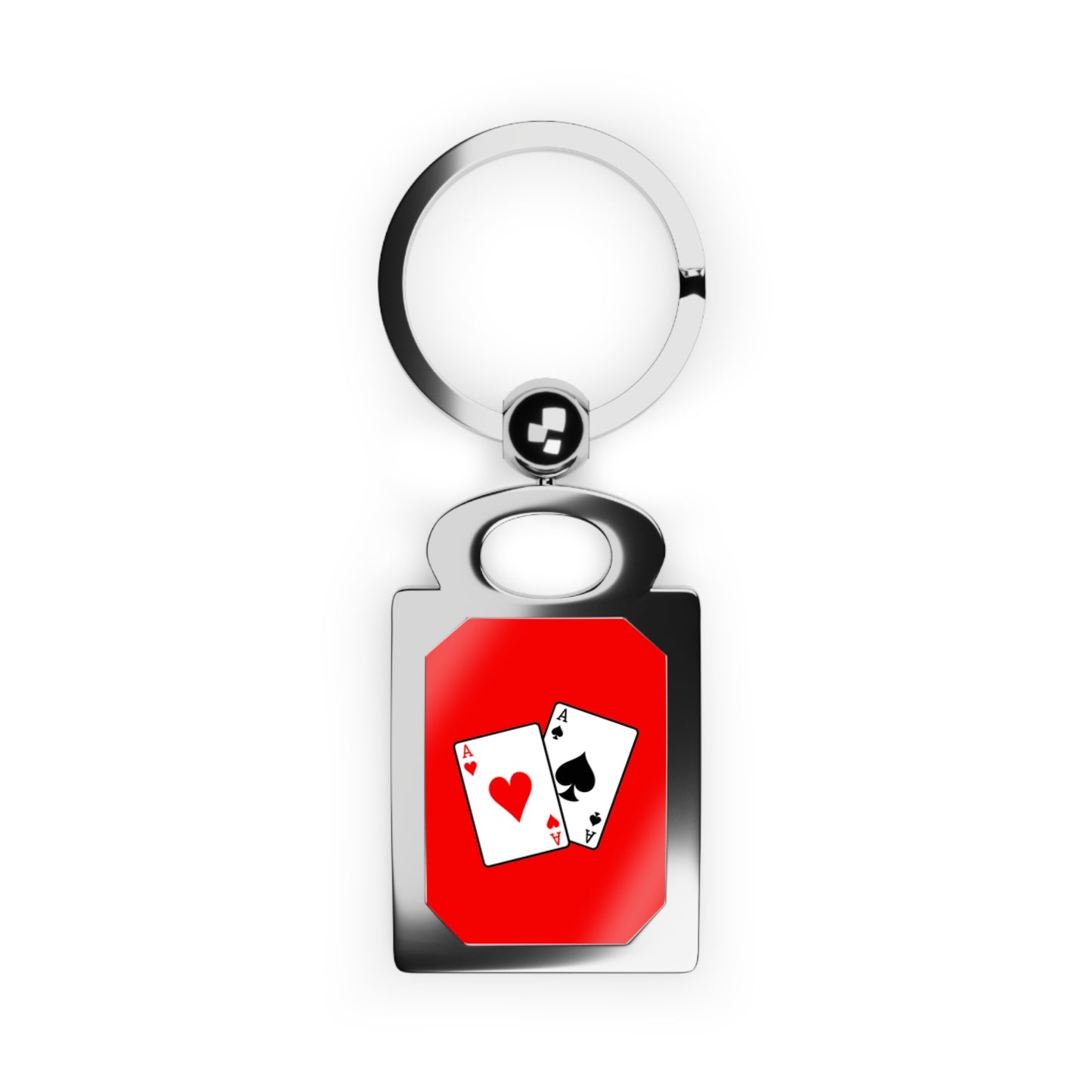 Casino Playing Cards Rectangle Photo Keyring