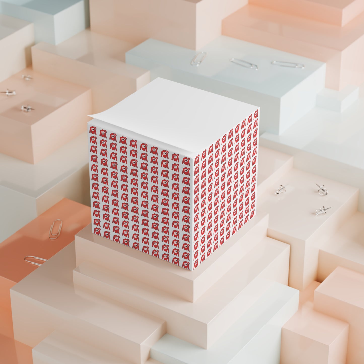 Note Cube - Silks pattern