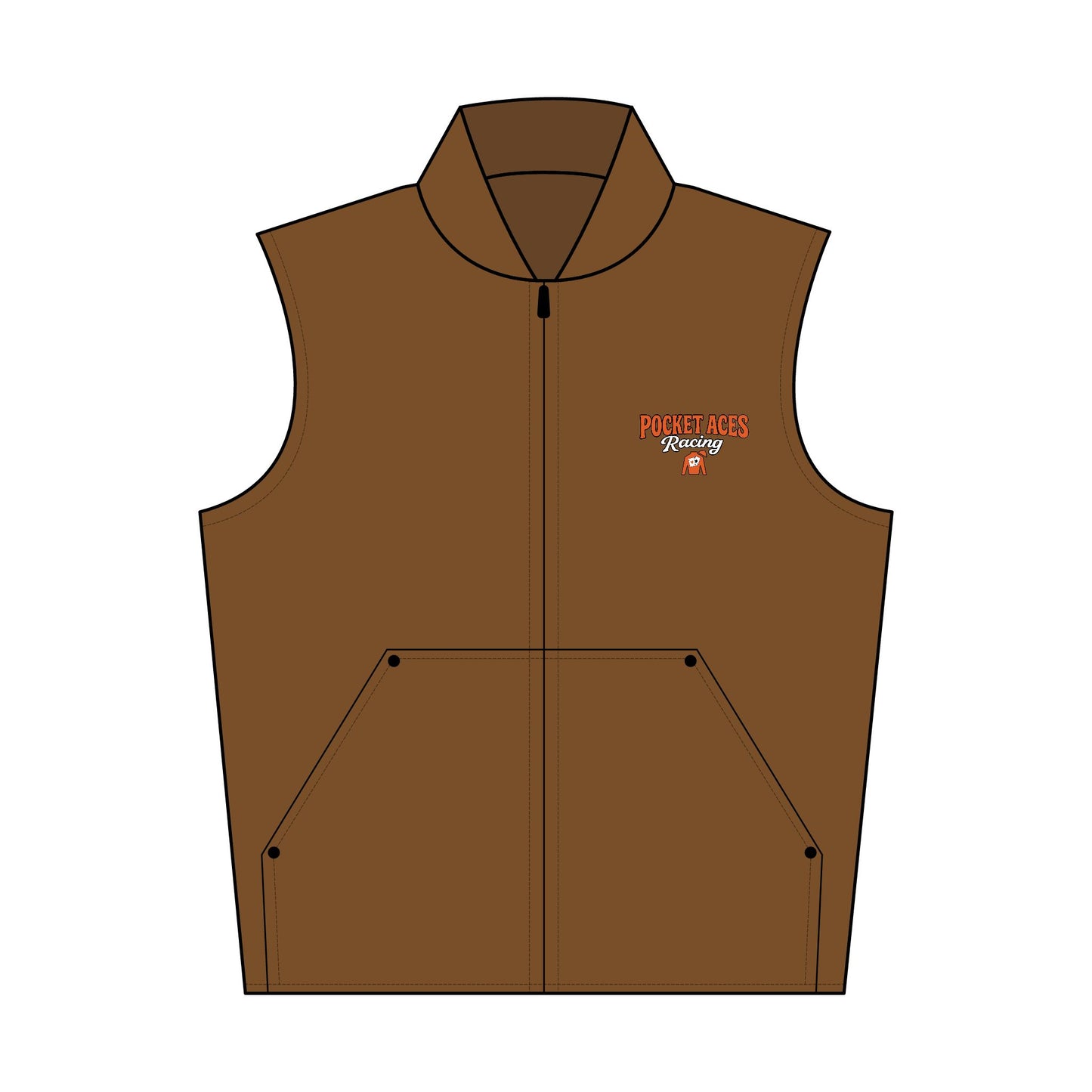 CornerStone® Unisex Washed Duck Cloth Vest (Embroidery) - Groovy text & Silks logo