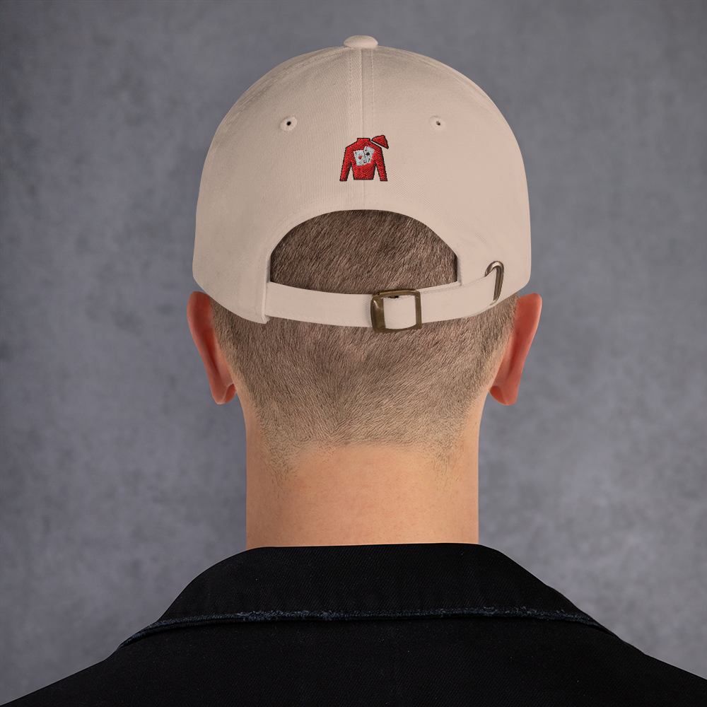 Dad hat - Front text with back silks logo