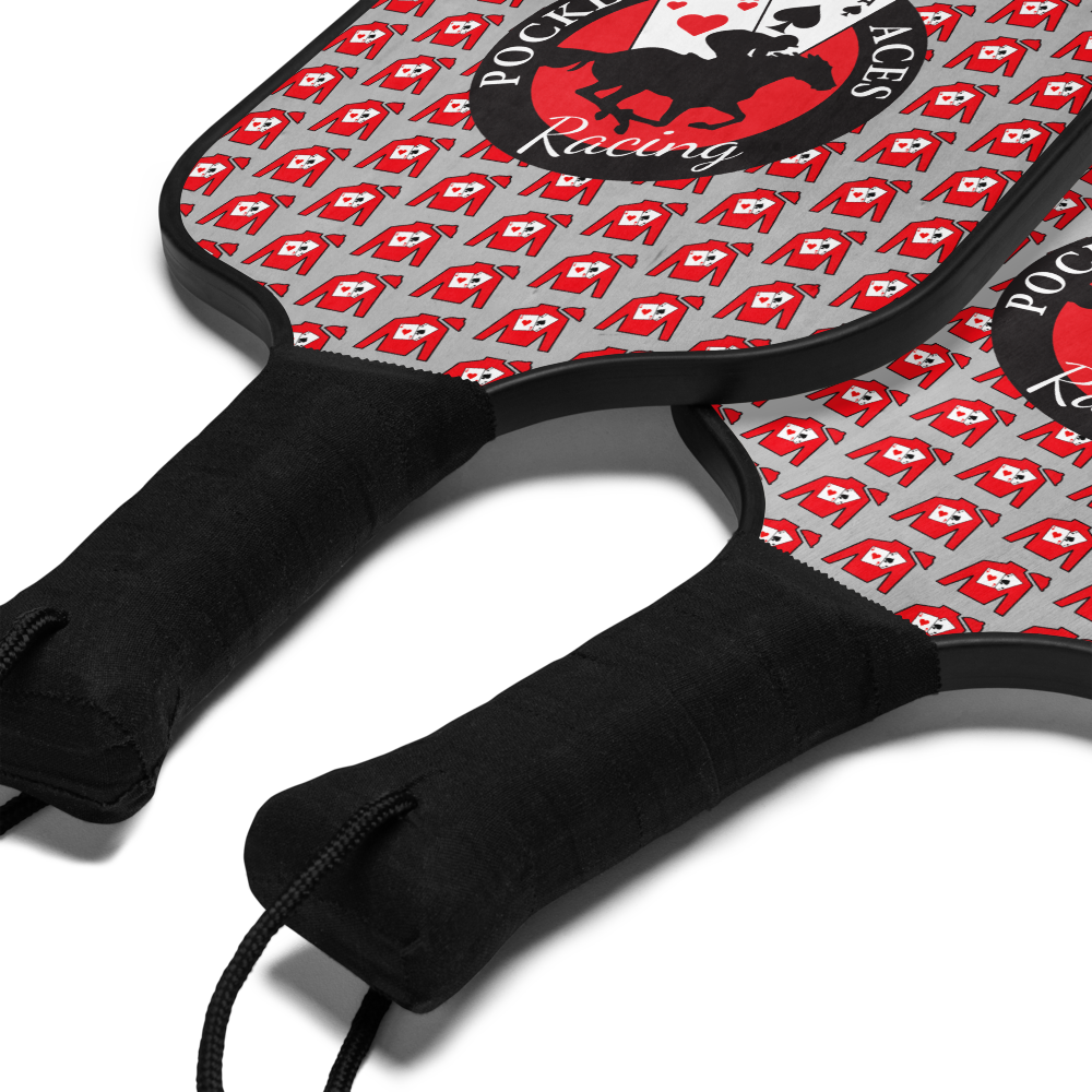 Pickleball paddle set - Silks background with classic logo center