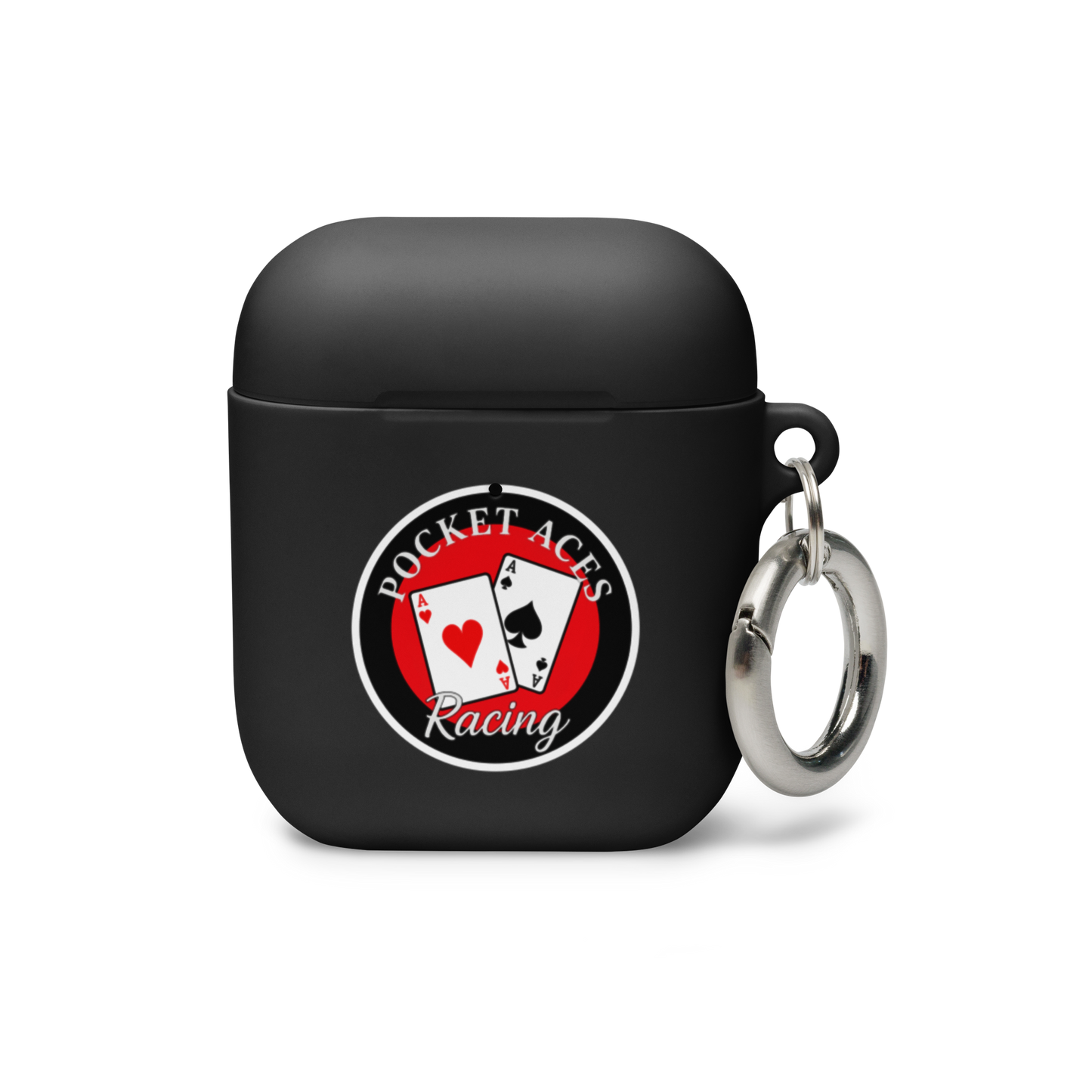 Rubber Case for AirPods® - Framed Cards logo + Horse in Tack logo
