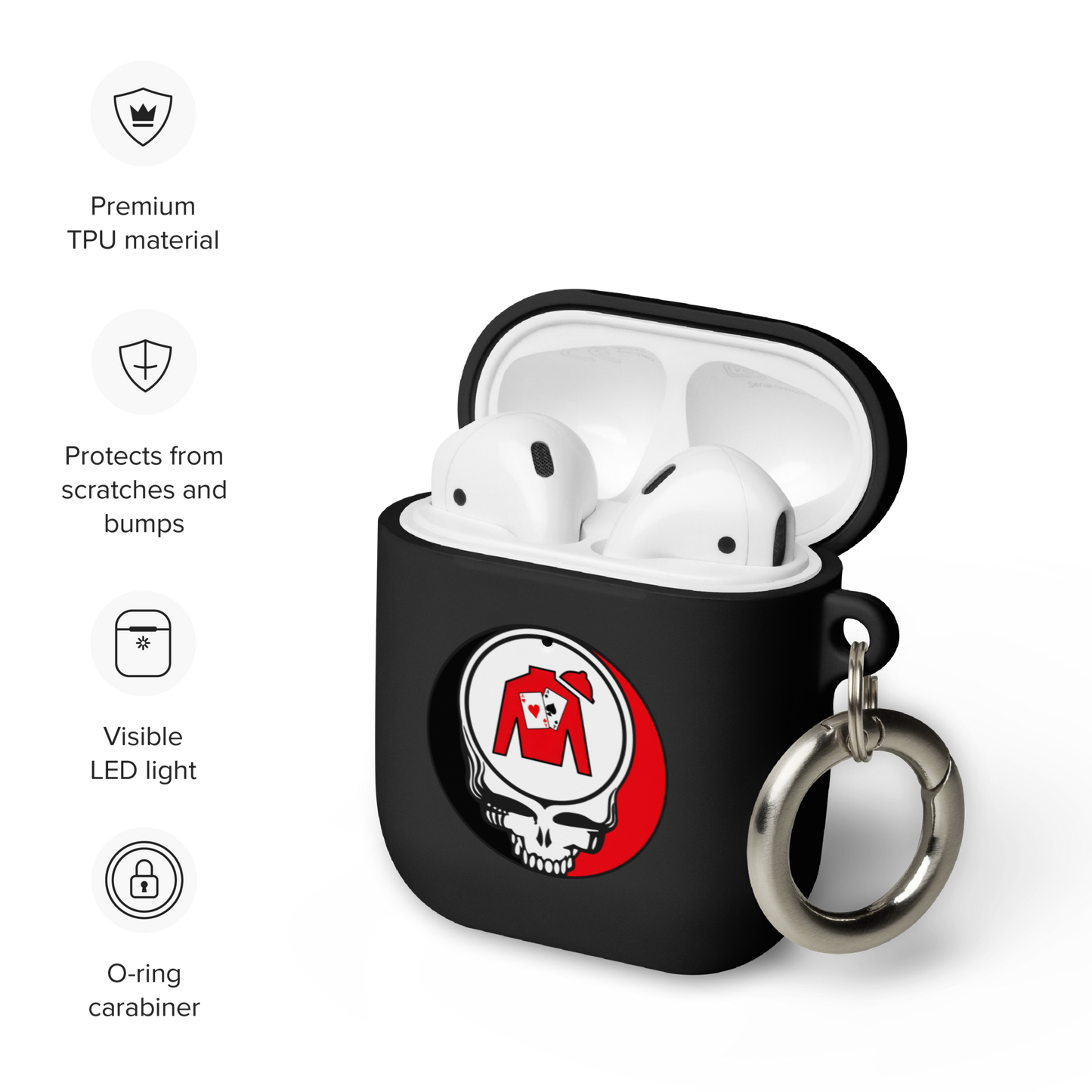Rubber Case for AirPods® - Ace Your Face (Silks Stealie) + FCGO