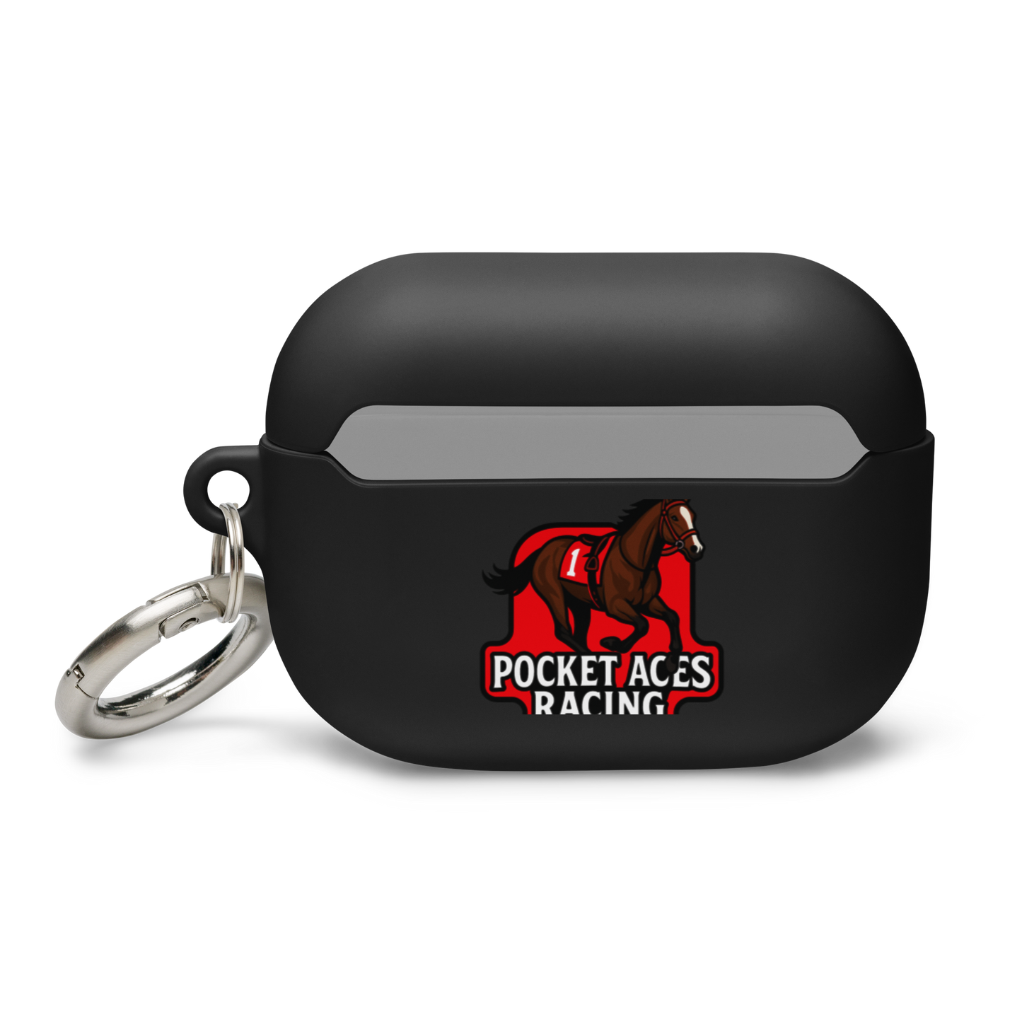 Rubber Case for AirPods® - Framed Cards logo + Horse in Tack logo