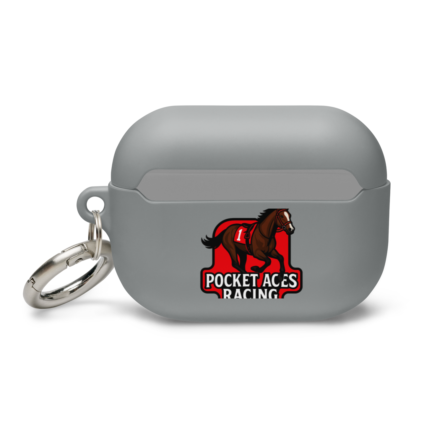 Rubber Case for AirPods® - Framed Cards logo + Horse in Tack logo