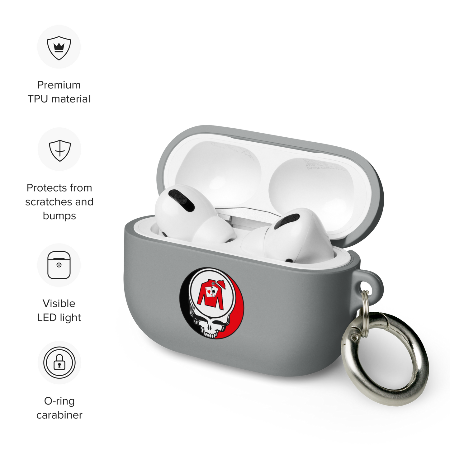 Rubber Case for AirPods® - Ace Your Face (Silks Stealie) + FCGO