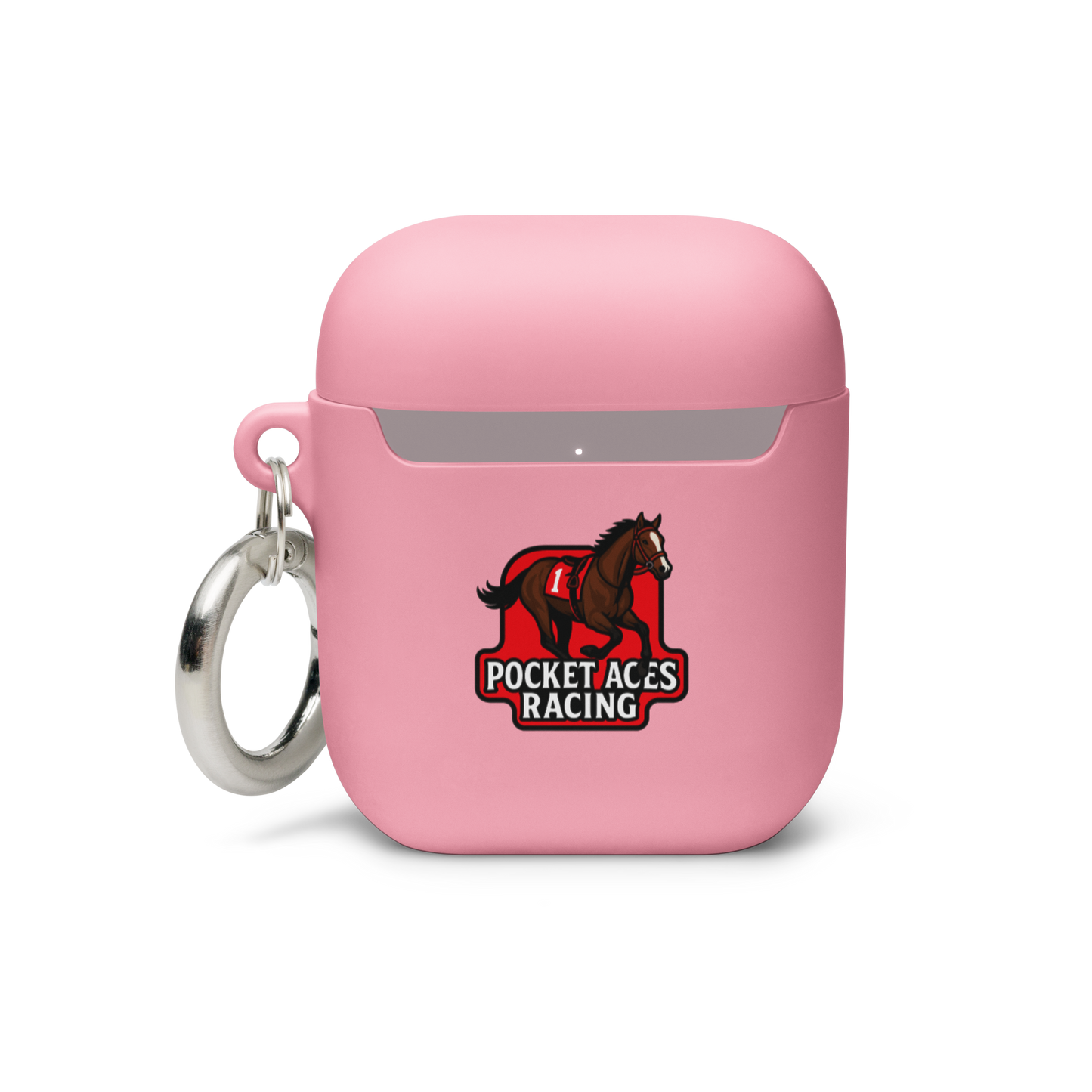 Rubber Case for AirPods® - Framed Cards logo + Horse in Tack logo