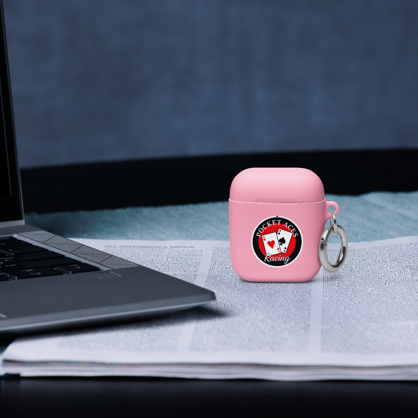 Rubber Case for AirPods® - Framed Cards logo + Horse in Tack logo