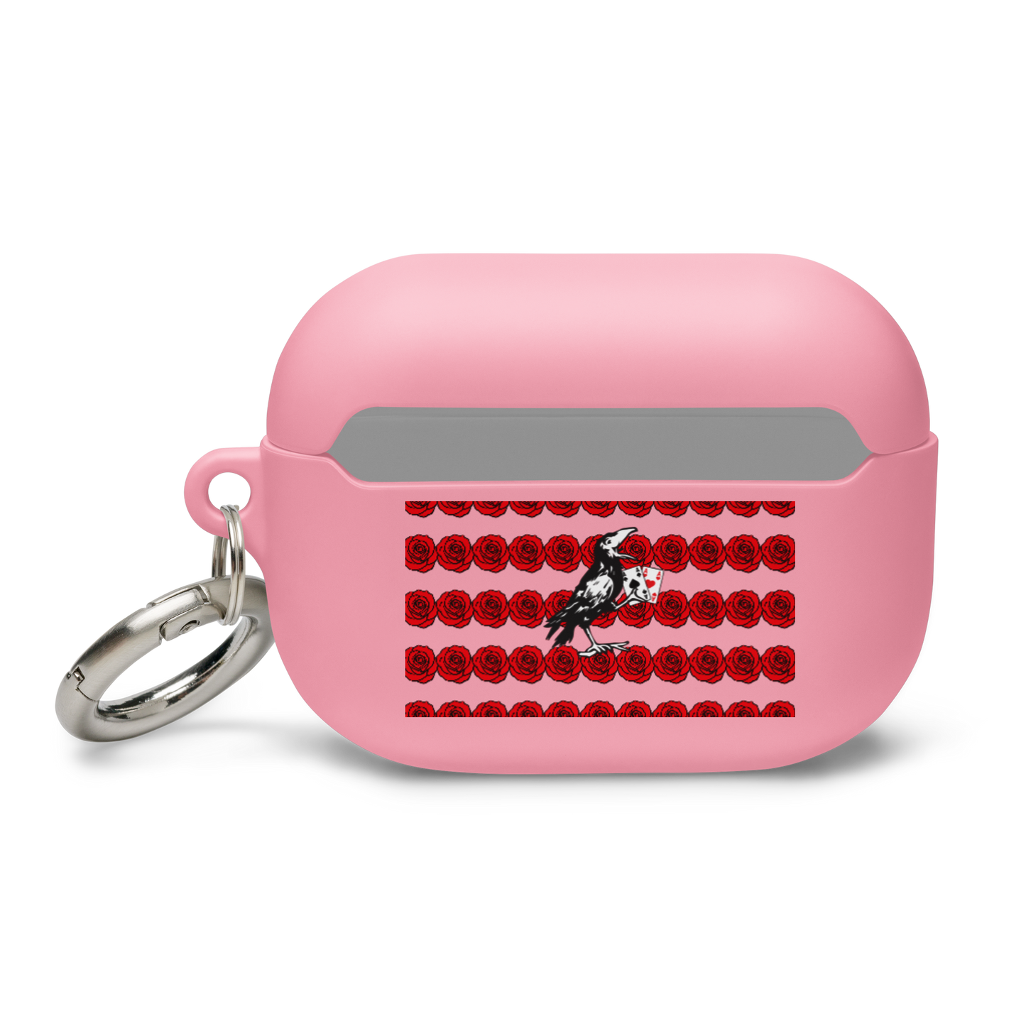 Rubber Case for AirPods® - Ace Your Face (Rook Stealie) + Rook Crow over Roses
