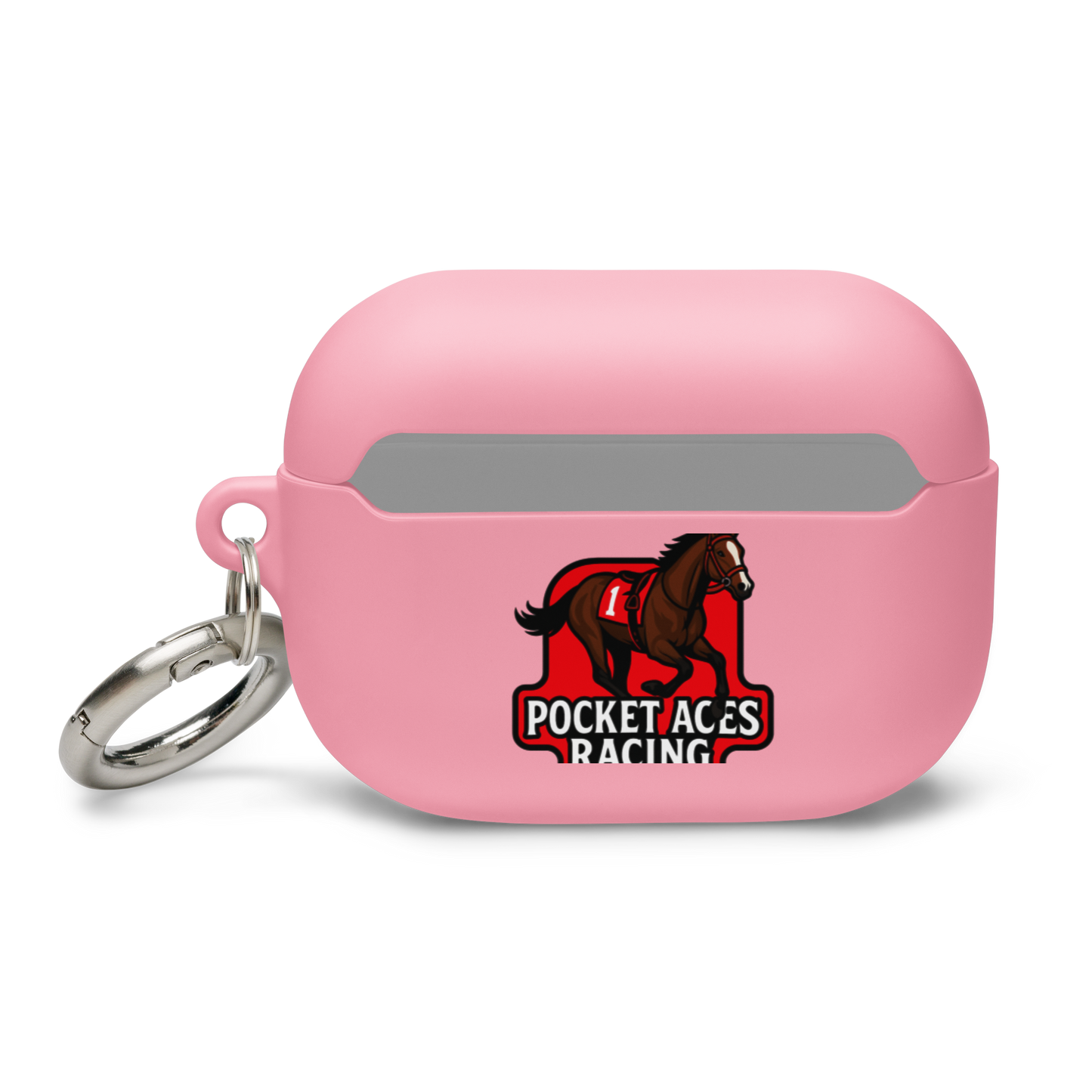 Rubber Case for AirPods® - Framed Cards logo + Horse in Tack logo