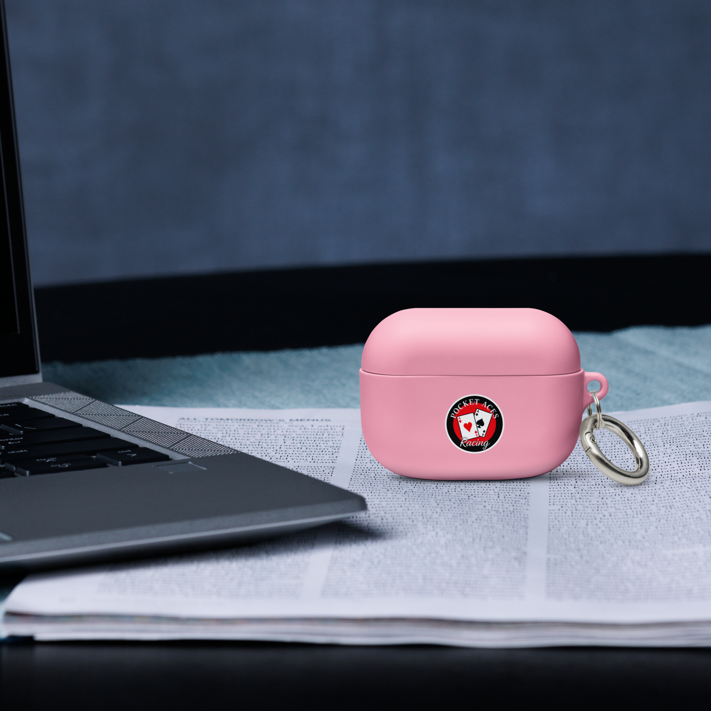 Rubber Case for AirPods® - Framed Cards logo + Horse in Tack logo