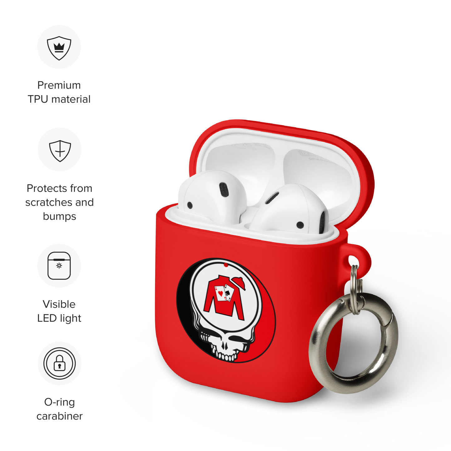 Rubber Case for AirPods® - Ace Your Face (Silks Stealie) + FCGO