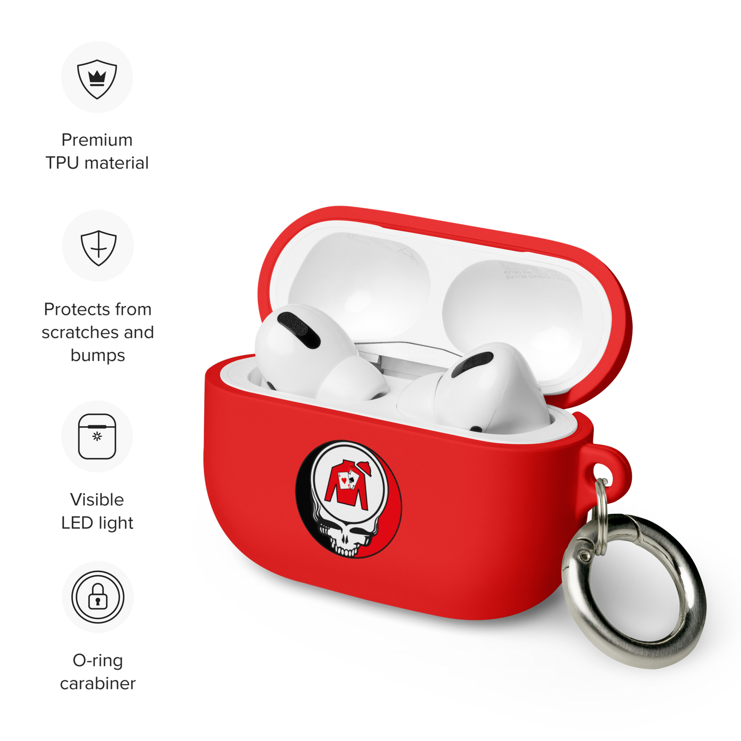 Rubber Case for AirPods® - Ace Your Face (Silks Stealie) + FCGO