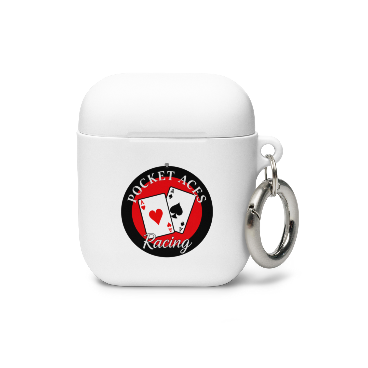 Rubber Case for AirPods® - Framed Cards logo + Horse in Tack logo