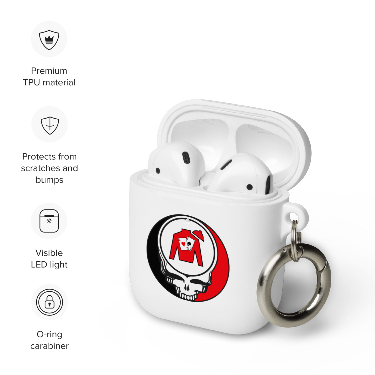 Rubber Case for AirPods® - Ace Your Face (Silks Stealie) + FCGO