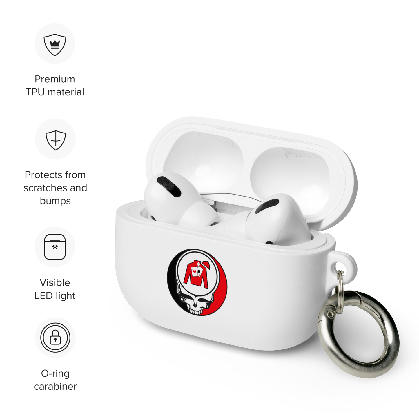 Rubber Case for AirPods® - Ace Your Face (Silks Stealie) + FCGO