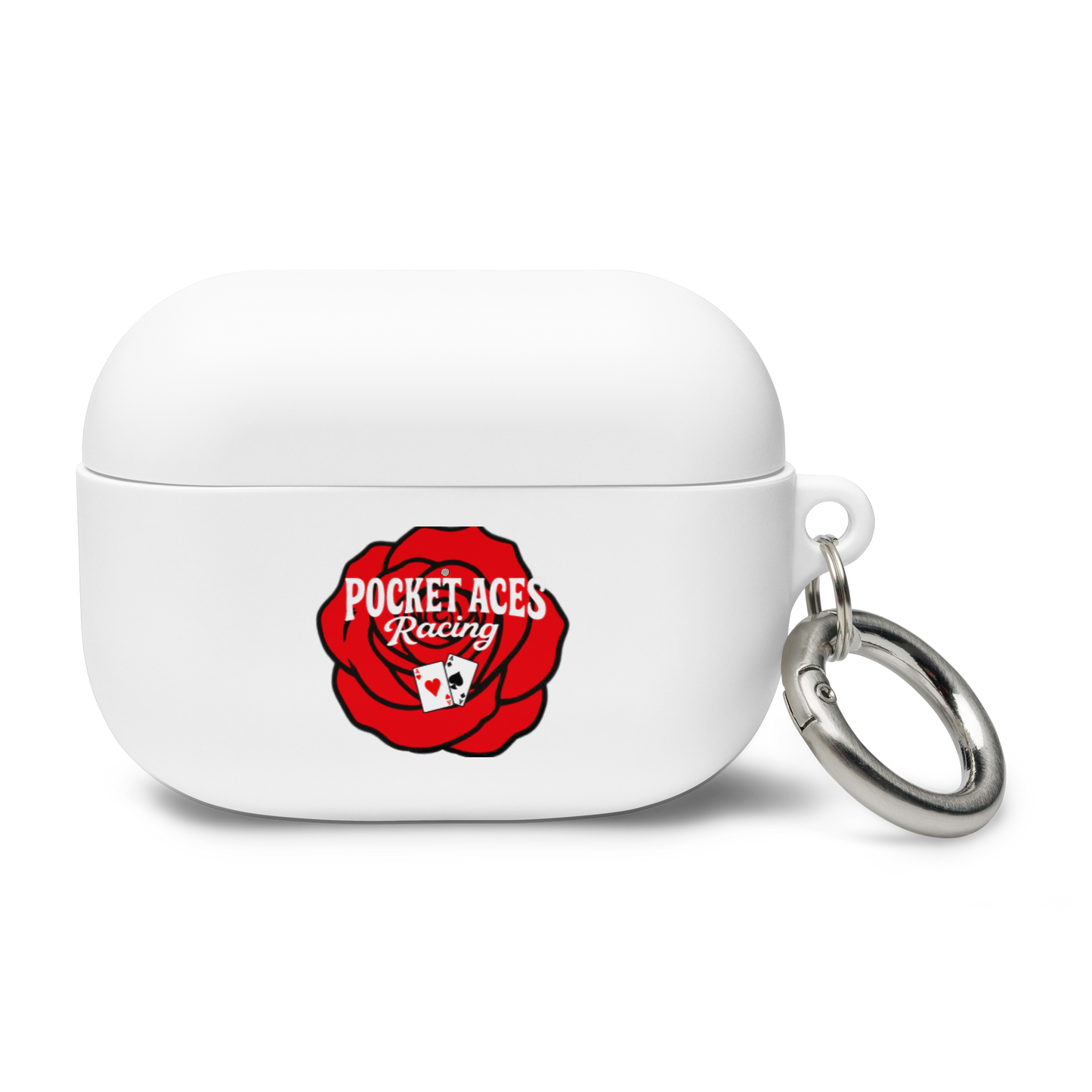 Rubber Case for AirPods® - Rose and Cards w/ Text + Rook Crow over Roses
