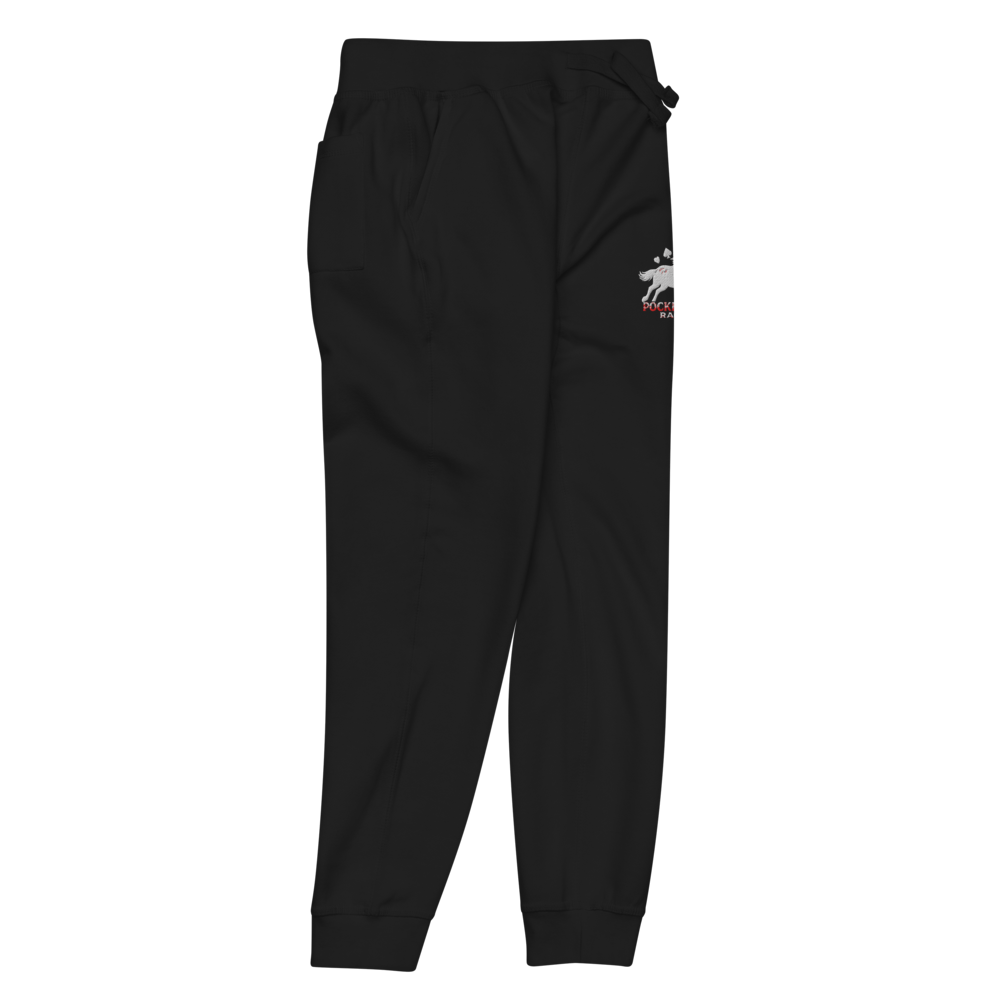 Unisex fleece sweatpants - Embroidered white sunset bay