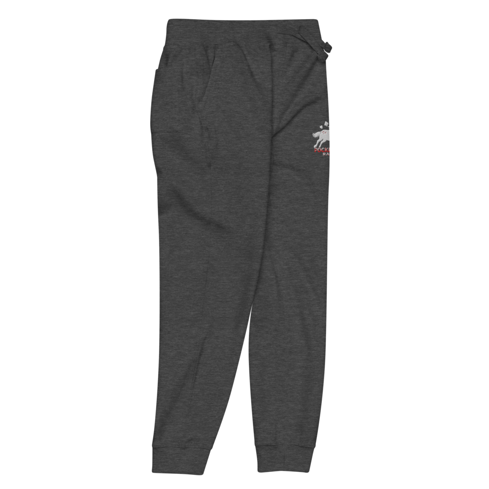 Unisex fleece sweatpants - Embroidered white sunset bay