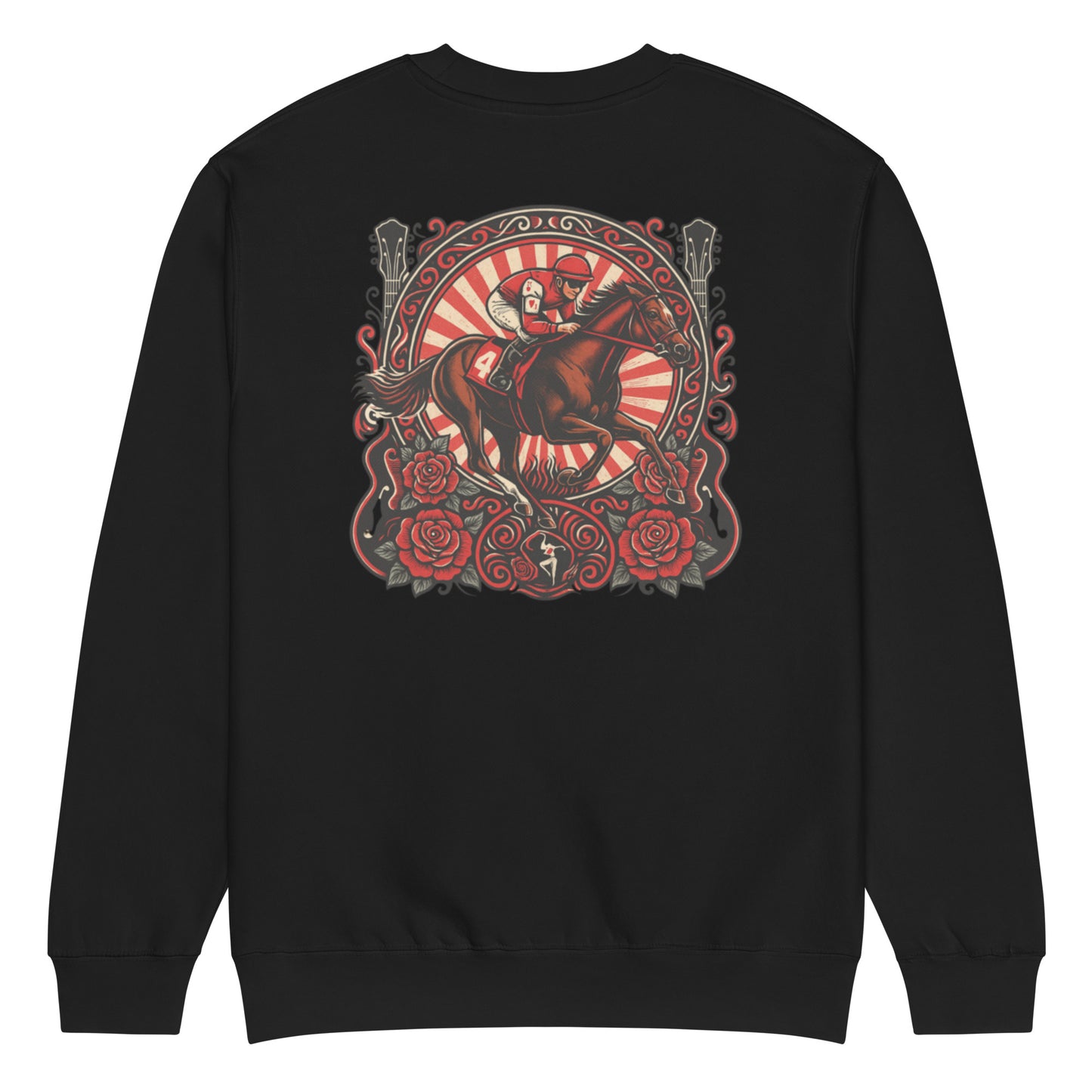 Unisex premium crew neck sweatshirt - Rock 'N' Roses (back print)