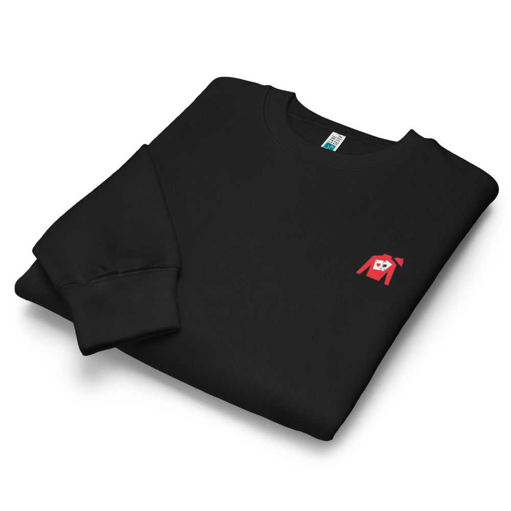 Unisex premium crew neck sweatshirt - Ace Your Face (classic logo)
