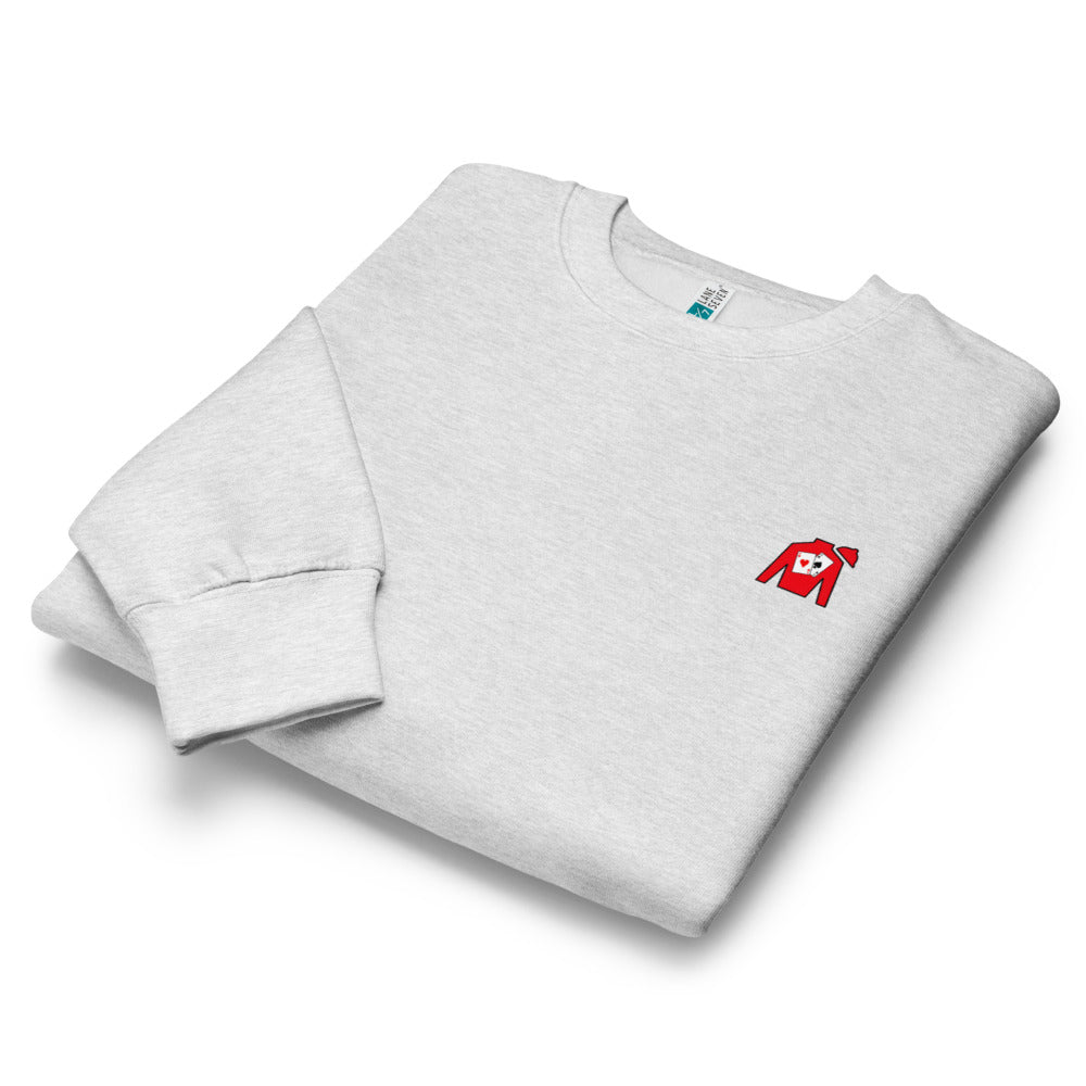 Unisex premium crew neck sweatshirt - Ace Your Face (classic logo)