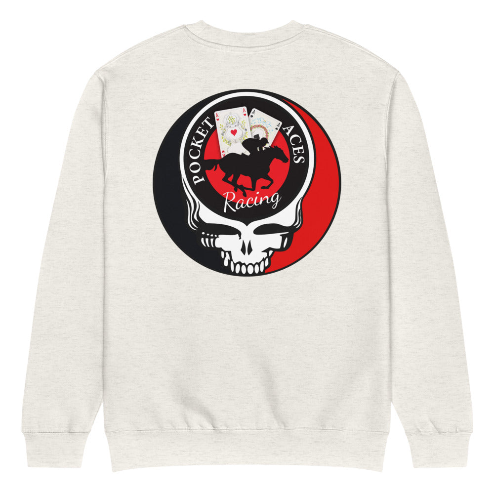 Unisex premium crew neck sweatshirt - Ace Your Face (classic logo)