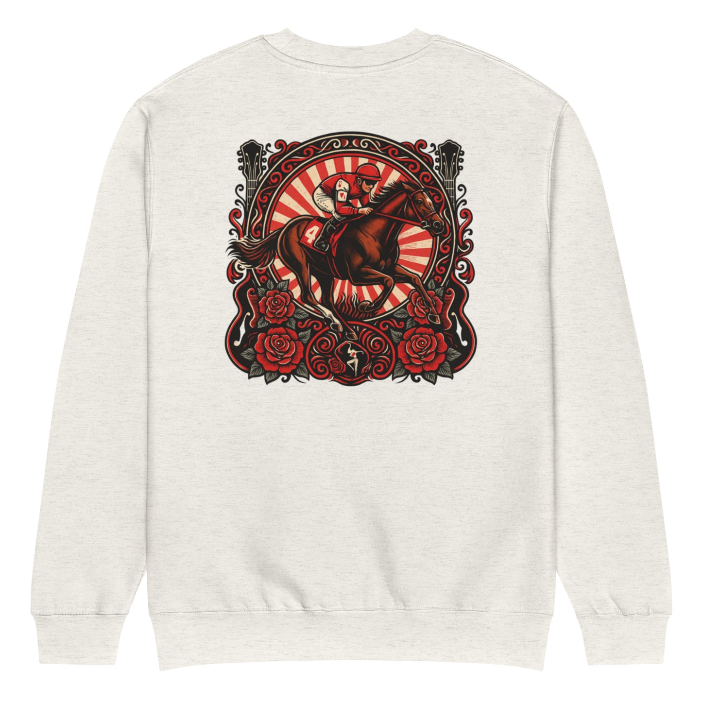 Unisex premium crew neck sweatshirt - Rock 'N' Roses (back print)