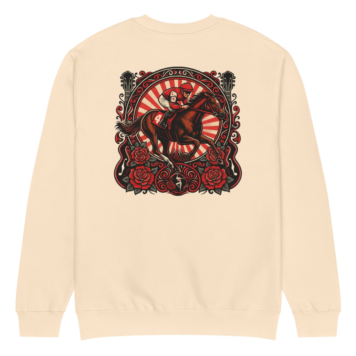 Unisex premium crew neck sweatshirt - Rock 'N' Roses (back print)
