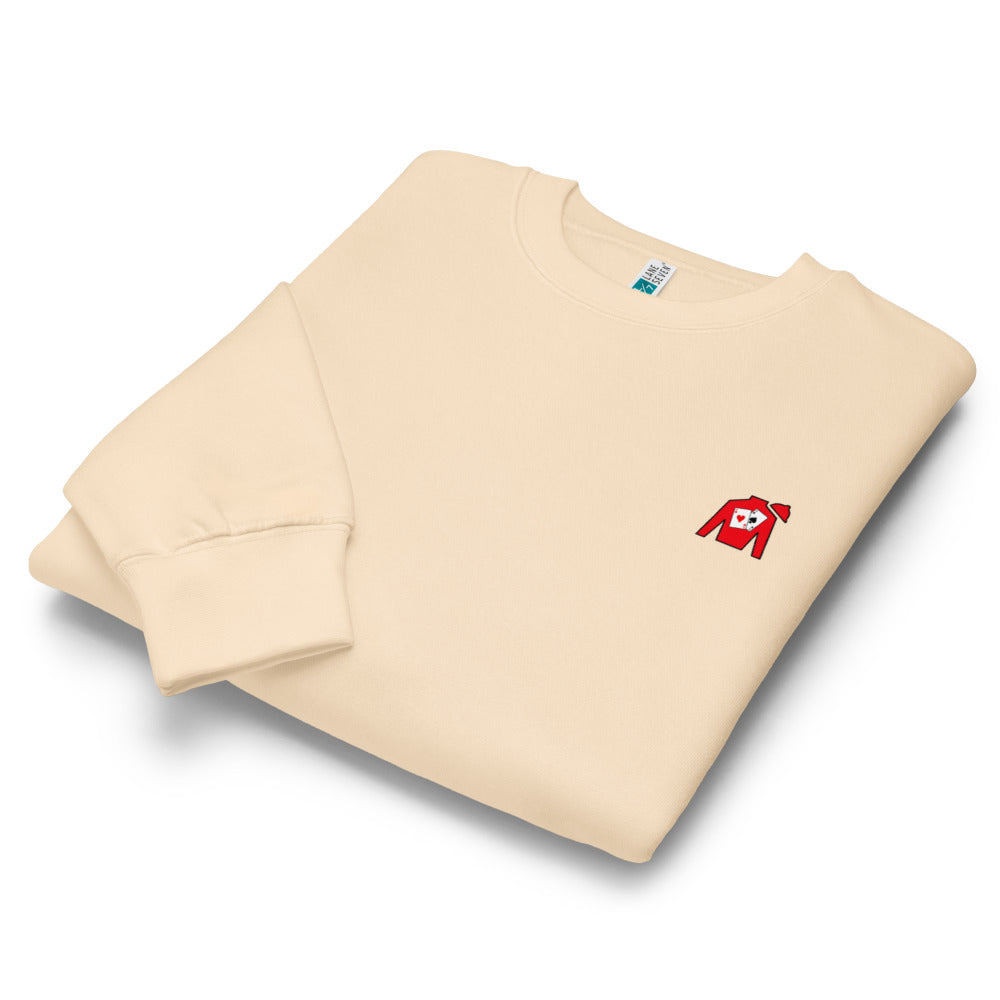 Unisex premium crew neck sweatshirt - Ace Your Face (classic logo)