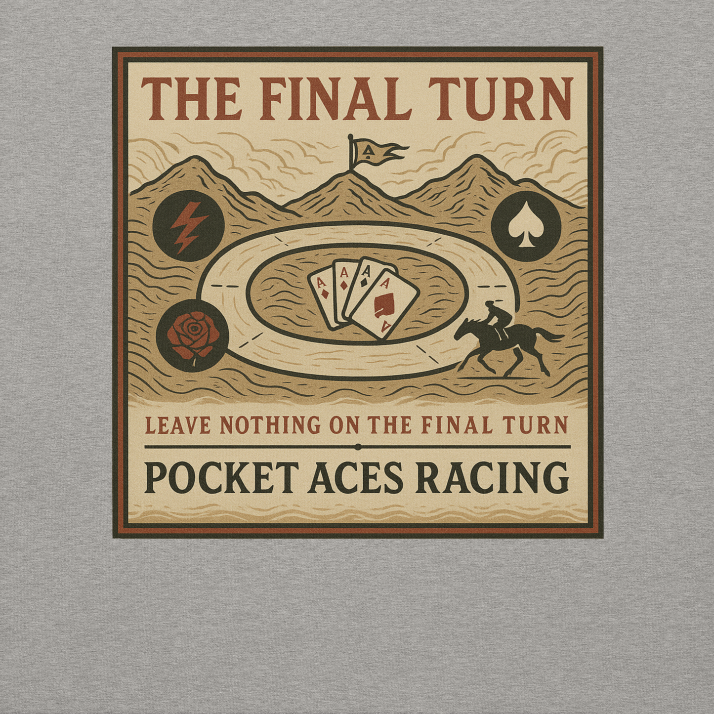 Unisex Premium Sweatshirt - Deal of the Storm (front) + The Final Turn (back)