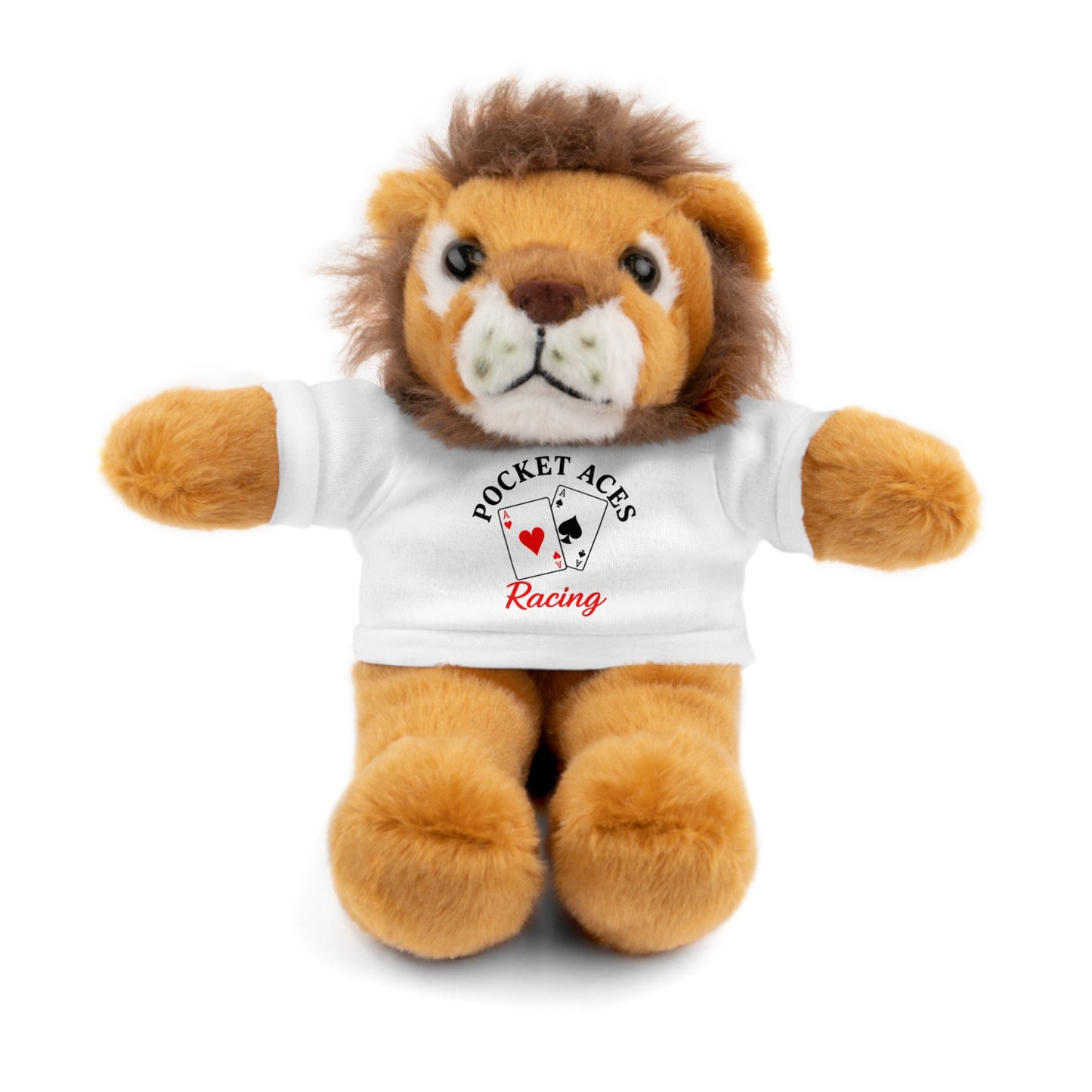 Stuffed Animals with Cards & Text logo Tee