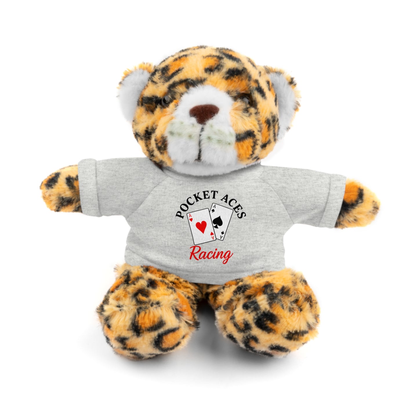 Stuffed Animals with Cards & Text logo Tee
