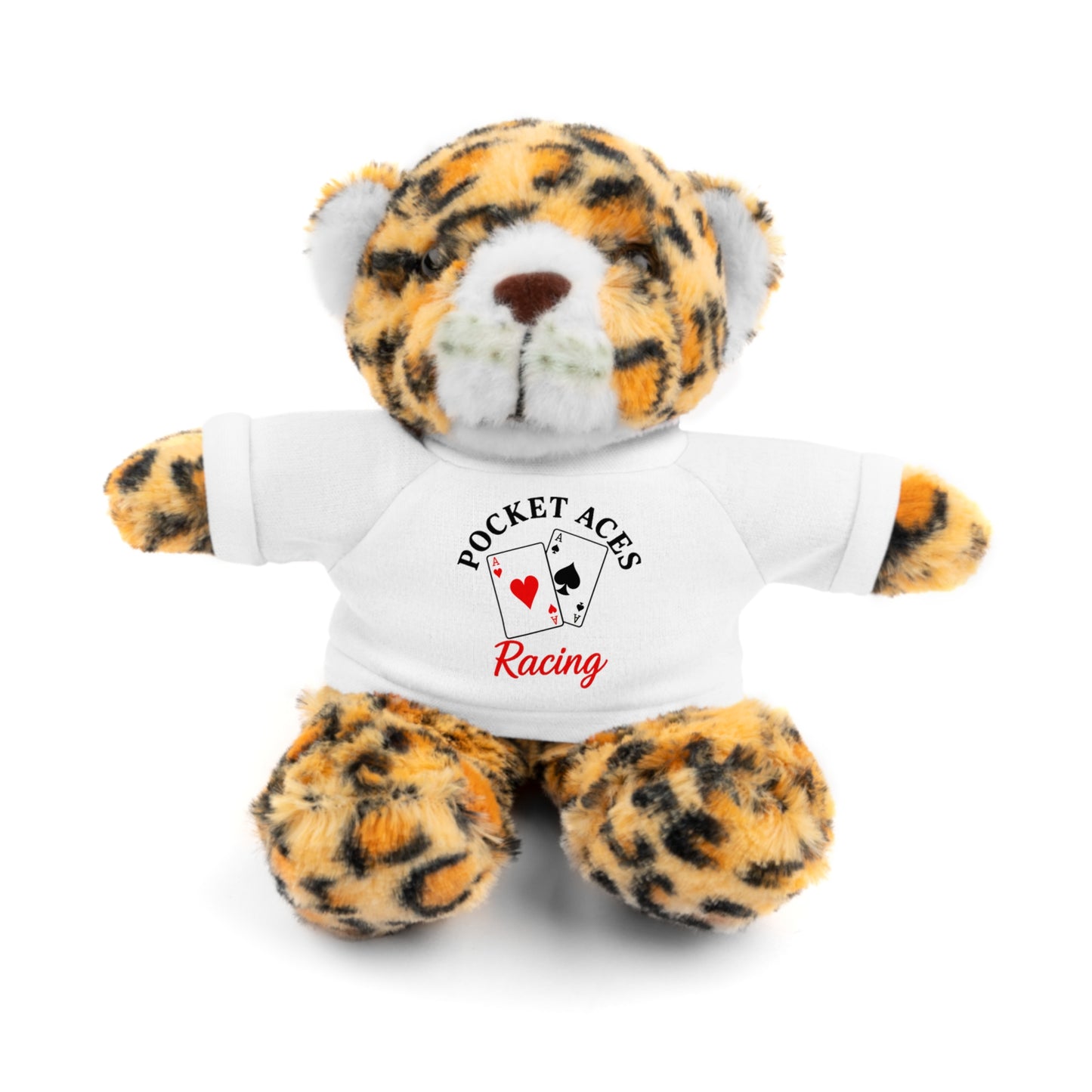 Stuffed Animals with Cards & Text logo Tee