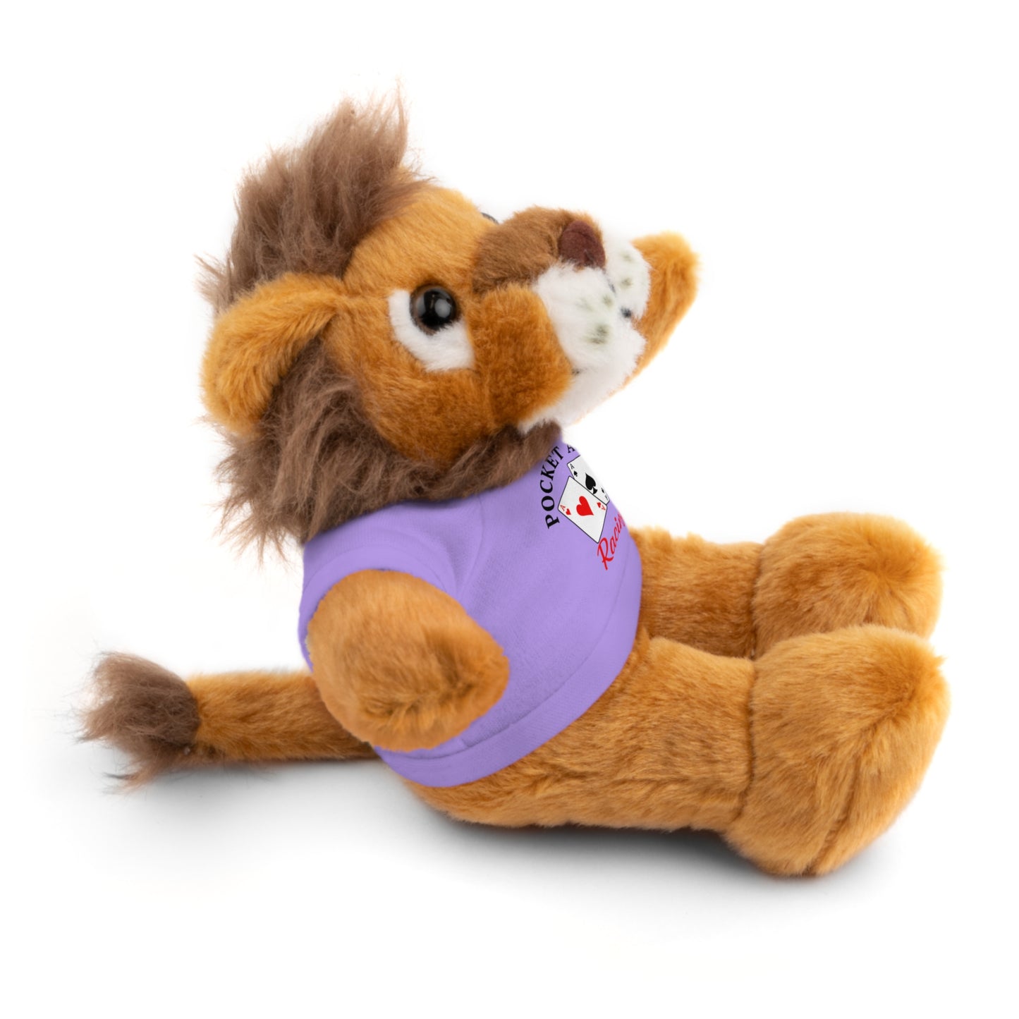 Stuffed Animals with Cards & Text logo Tee