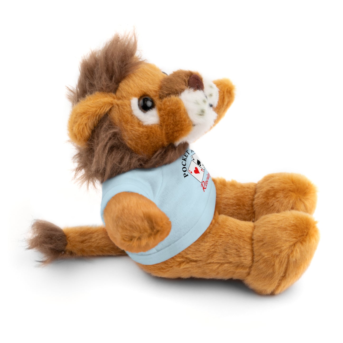 Stuffed Animals with Cards & Text logo Tee
