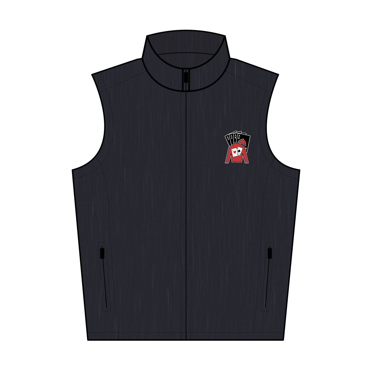 Port Authority® Men's Core Soft Shell Vest (Embroidery) - Black Cards behind silks logo