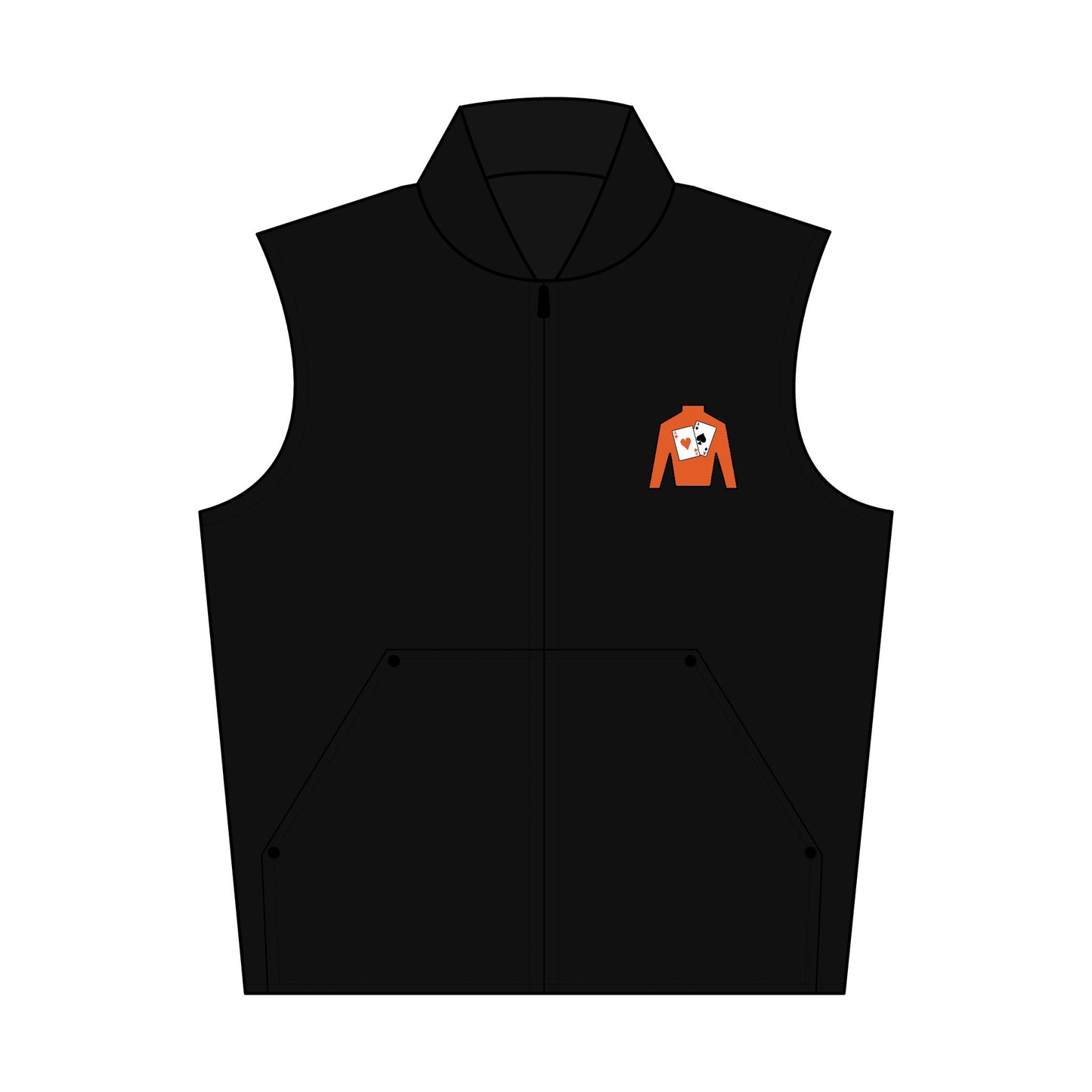 CornerStone® Unisex Washed Duck Cloth Vest (Embroidery) - Black Cards behind silks logo