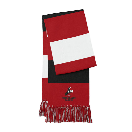 Spectator Scarf - Embroidered Rook Crow + Text