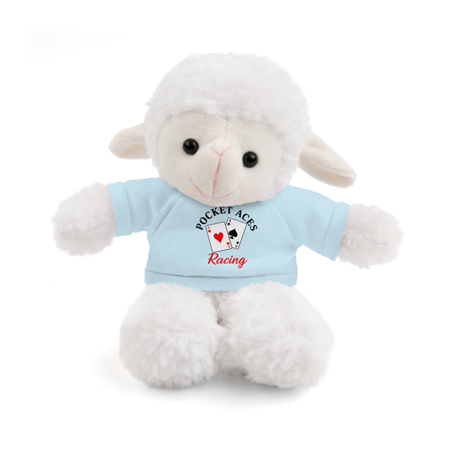Stuffed Animals with Cards & Text logo Tee