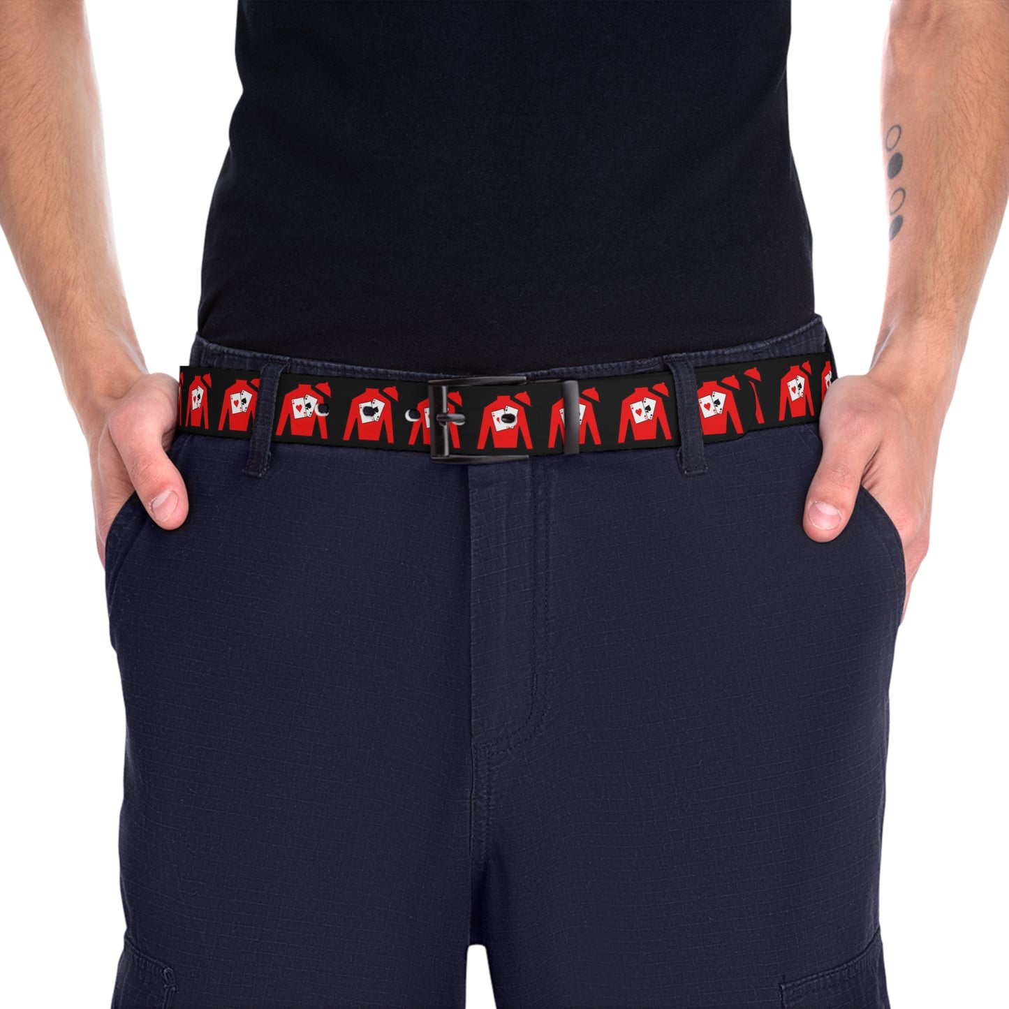 Belt - Silks pattern on black