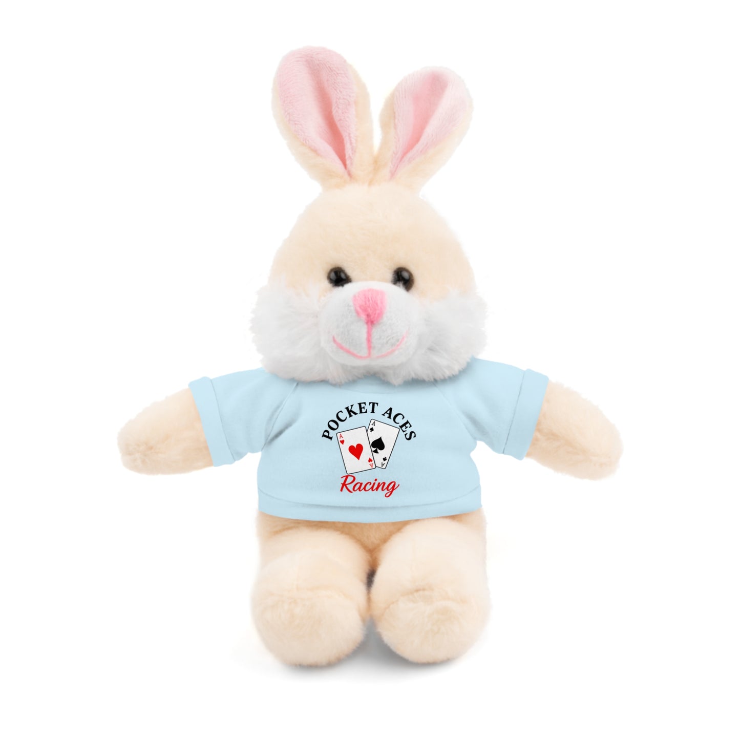 Stuffed Animals with Cards & Text logo Tee