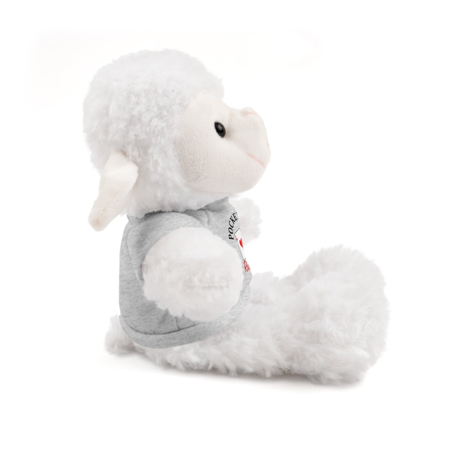 Stuffed Animals with Cards & Text logo Tee