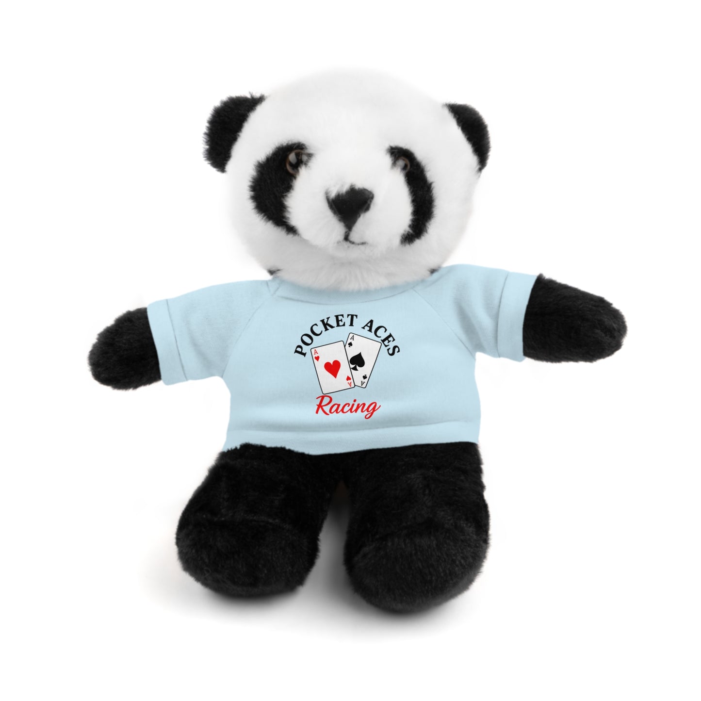 Stuffed Animals with Cards & Text logo Tee