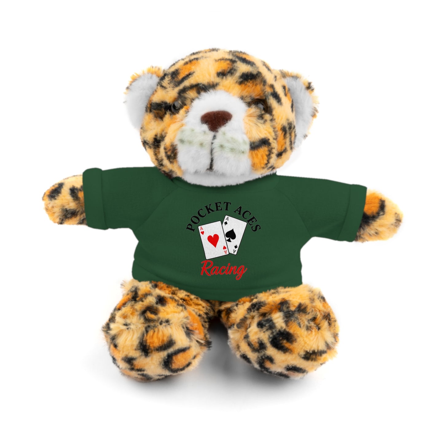 Stuffed Animals with Cards & Text logo Tee