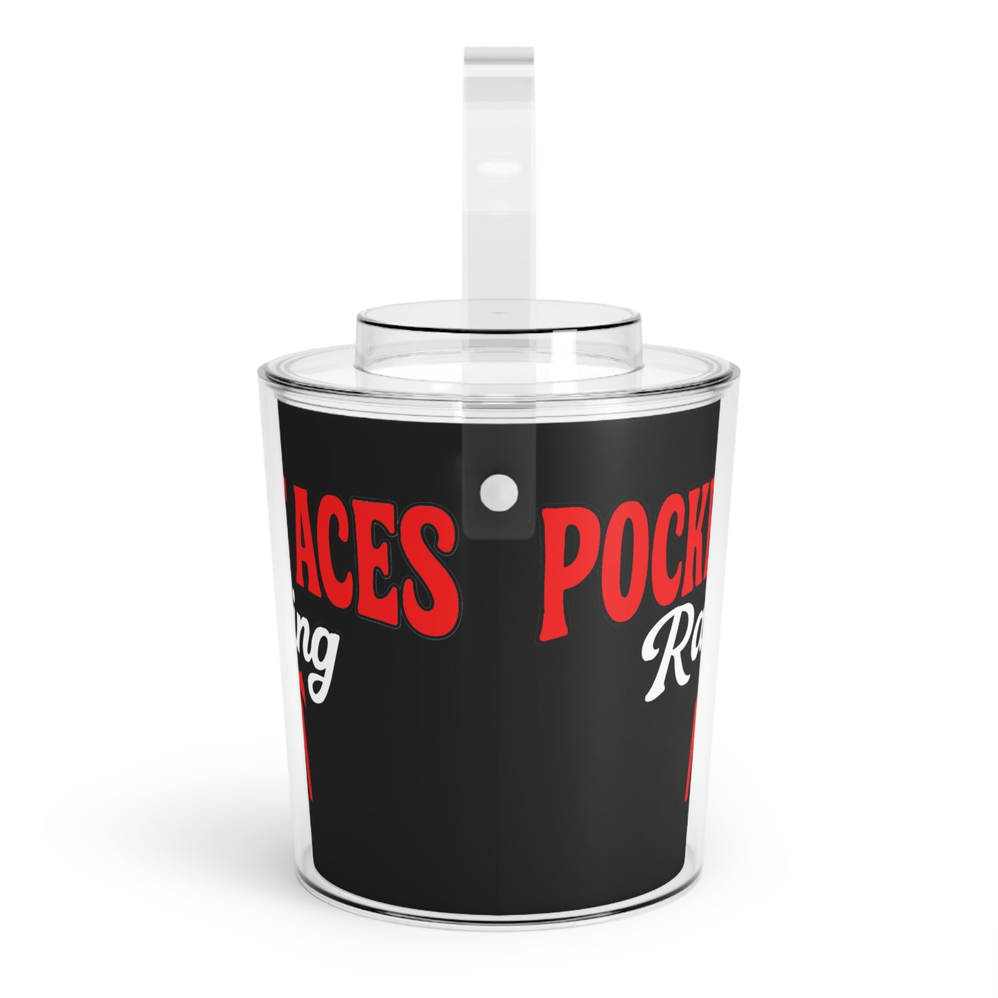 Ice Bucket with Tongs - Groovy Text & Silks
