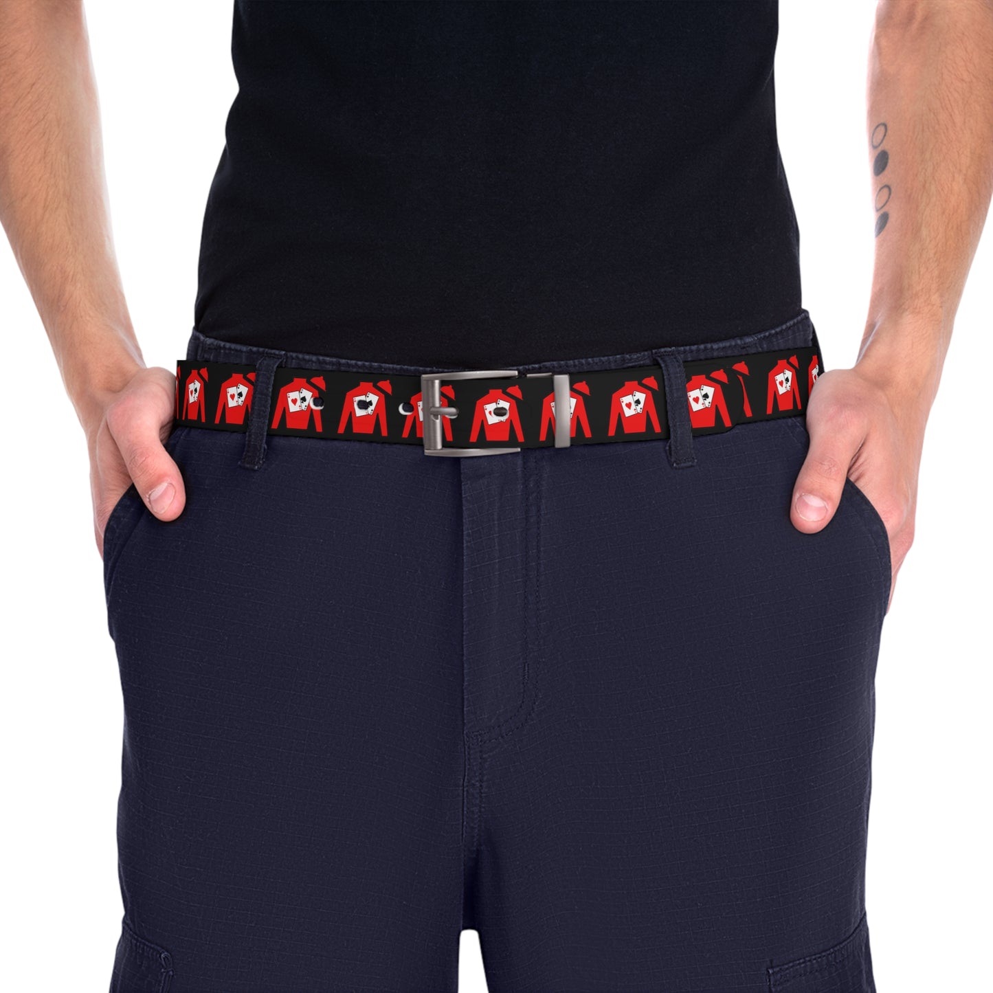 Belt - Silks pattern on black