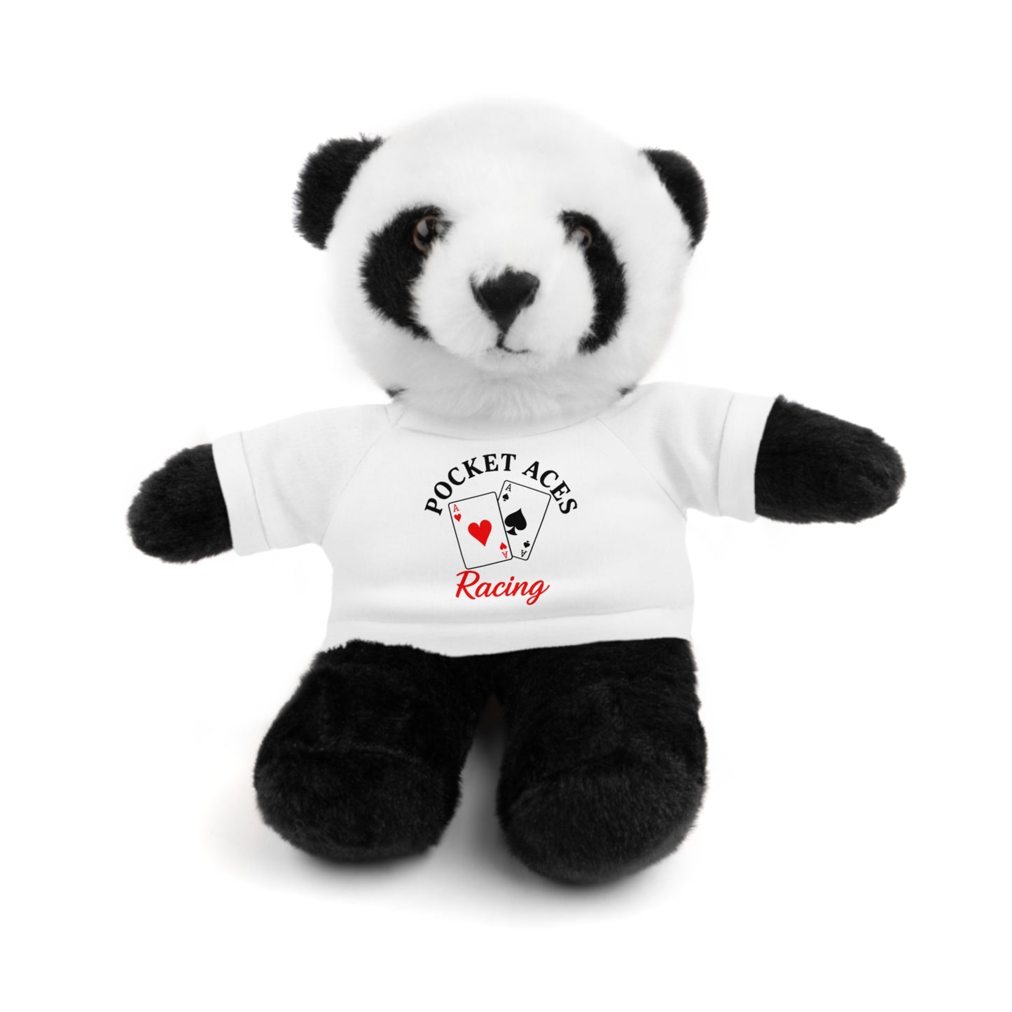 Stuffed Animals with Cards & Text logo Tee